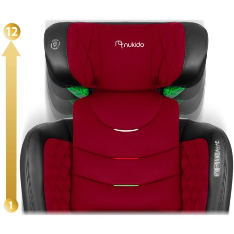 Fotelik samochodowy Nukido Louis ISOFIX i-Size (15-36 kg) - czerwony