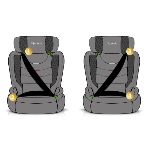 Fotelik samochodowy Nukido Louis ISOFIX i-Size (15-36 kg) - czerwony