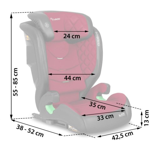 Fotelik samochodowy Nukido Louis ISOFIX i-Size (15-36 kg) - czerwony