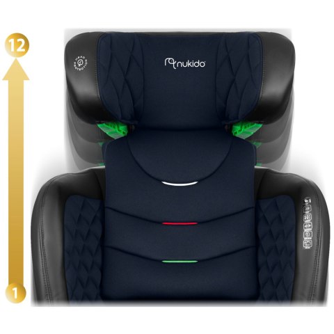 Fotelik samochodowy Nukido Louis ISOFIX i-Size (15-36 kg) - granatowy