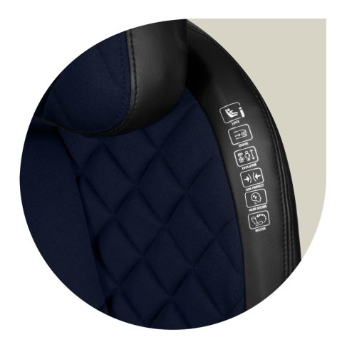 Fotelik samochodowy Nukido Louis ISOFIX i-Size (15-36 kg) - granatowy