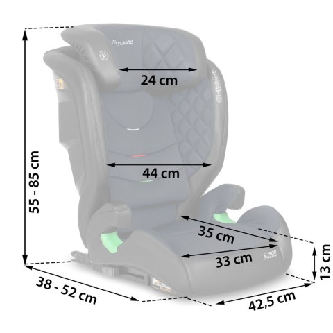 Fotelik samochodowy Nukido Louis ISOFIX i-Size (15-36 kg) - granatowy