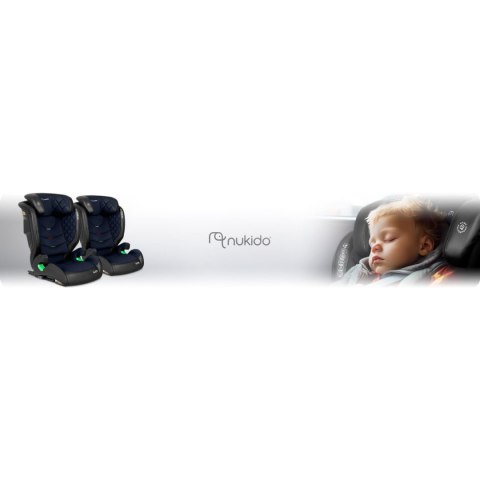 Fotelik samochodowy Nukido Louis ISOFIX i-Size (15-36 kg) - granatowy