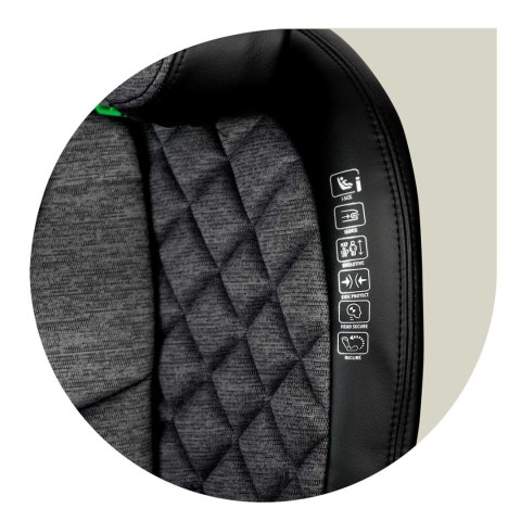 Fotelik samochodowy Nukido Louis ISOFIX i-Size (15-36 kg) - szary