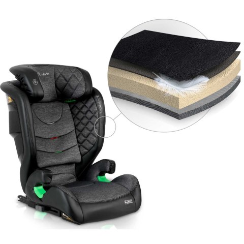 Fotelik samochodowy Nukido Louis ISOFIX i-Size (15-36 kg) - szary