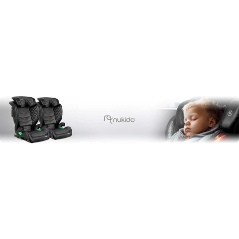 Fotelik samochodowy Nukido Louis ISOFIX i-Size (15-36 kg) - szary