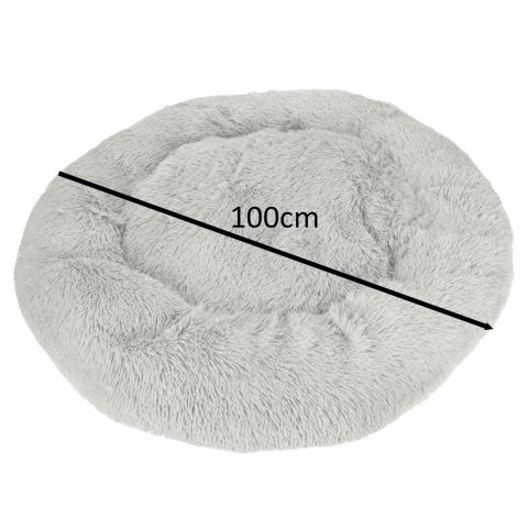 Legowisko Dla Psa Kota Pluszowe Poduszka Jasny Szary 100 Cm Legowisko Dla Psa Kota Pluszowe Poduszka Jasny Szary 100 Cm