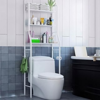 Regał Łazienkowy Nad Toaletę WC ModernHome – Aluminiowy, 3 Półki