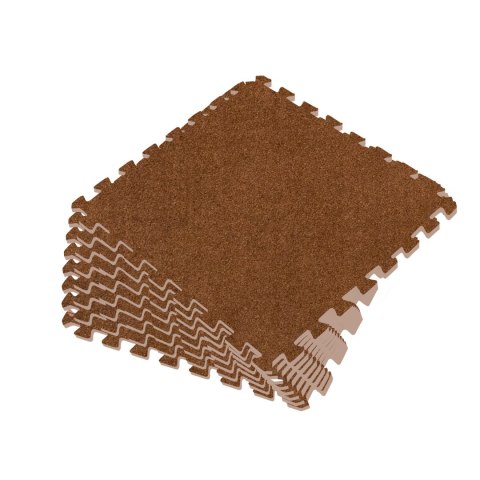Mata Piankowa Puzzle Massido – 6 Szt., 60x60 cm, Brązowa Mata Piankowa Puzzle Massido – 6 Szt., 60x60 cm, Brązowa