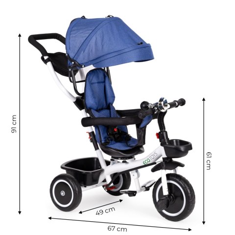 Rowerek Spacerowy ECOTOYS Z Daszkiem I Rączką Do Prowadzenia Rowerek Spacerowy ECOTOYS Z Daszkiem I Rączką Do Prowadzenia