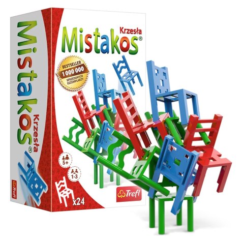 Gra planszowa rodzinna Mistakos Stołki 24 Krzesła Trefl 02075 Gra planszowa rodzinna Mistakos Stołki 24 Krzesła Trefl 02075