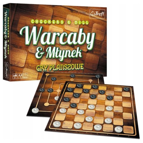 Gry planszowe Warcaby & Młynek Trefl 01681 Gry planszowe Warcaby & Młynek Trefl 01681