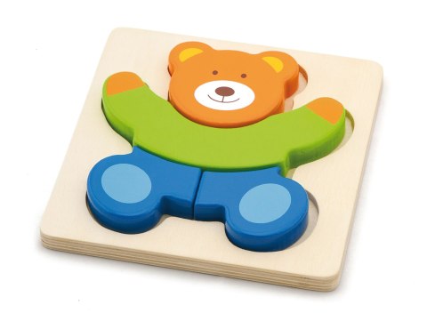 Drewniane Puzzle Maluszka Viga 50169 - Miś Drewniane Puzzle Maluszka Viga 50169 - Miś