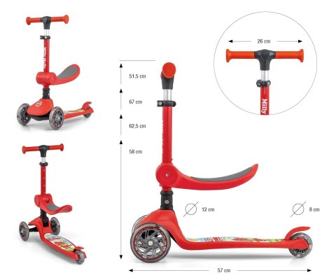 Scooter Fuzzy Red Milly Mally Scooter Fuzzy Red Milly Mally