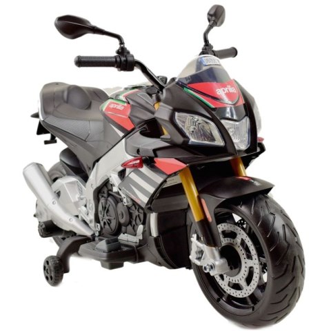 Motocykl Elektryczny APRILIA TUONO V4 – Miękkie Koła EVA, Silniki 45W, Światła LED Motocykl Elektryczny APRILIA TUONO V4 – Miękkie Koła EVA, Silniki 45W, Światła LED