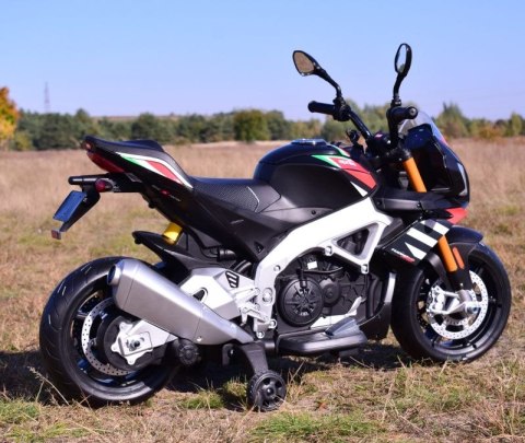Motocykl Elektryczny APRILIA TUONO V4 – Miękkie Koła EVA, Silniki 45W, Światła LED Motocykl Elektryczny APRILIA TUONO V4 – Miękkie Koła EVA, Silniki 45W, Światła LED