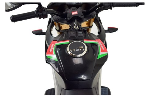 Motocykl Elektryczny APRILIA TUONO V4 – Miękkie Koła EVA, Silniki 45W, Światła LED Motocykl Elektryczny APRILIA TUONO V4 – Miękkie Koła EVA, Silniki 45W, Światła LED