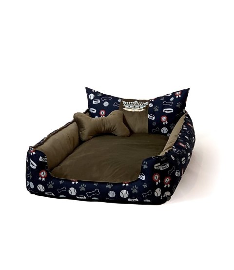 GO GIFT Korona Legowisko dla psa i kota L - brązowy - 90x75x16 cm - 3 rozmiary GO GIFT Korona Legowisko dla psa i kota L - brązowy - 90x75x16 cm - 3 rozmiary