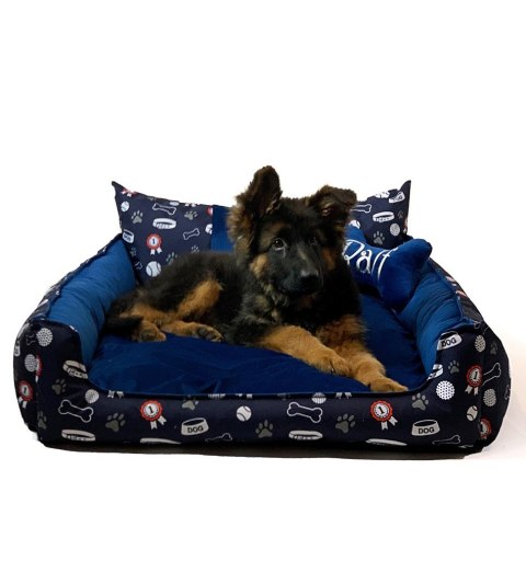 GO GIFT Korona Legowisko dla psa i kota L - granatowy - 90x75x16 cm - 3 rozmiary GO GIFT Korona Legowisko dla psa i kota L - granatowy - 90x75x16 cm - 3 rozmiary