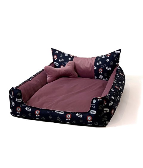GO GIFT Korona Legowisko dla psa i kota L - różowy - 90x75x16 cm - 3 rozmiary GO GIFT Korona Legowisko dla psa i kota L - różowy - 90x75x16 cm - 3 rozmiary
