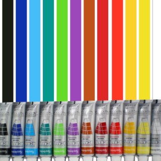 Zestaw Farb Akrylowych – 12 Kolorów W Tubkach 6 ml