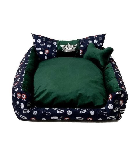 GO GIFT Korona Legowisko dla psa i kota L - zielony - 90x75x16 cm - 3 rozmiarów GO GIFT Korona Legowisko dla psa i kota L - zielony - 90x75x16 cm - 3 rozmiarów