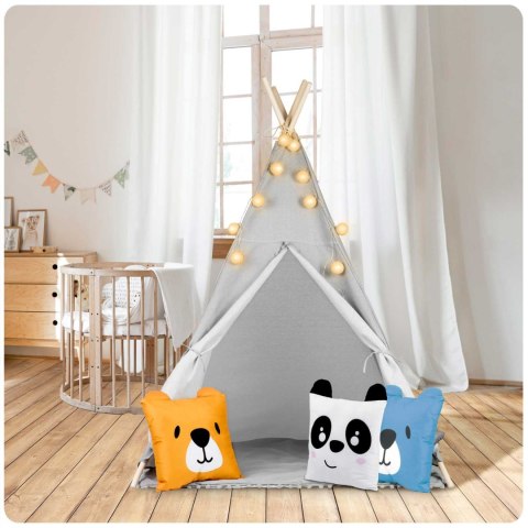 Namiot tipi wigwam dla dzieci ze światełkami Nukido - szary Namiot tipi wigwam dla dzieci ze światełkami Nukido - szary