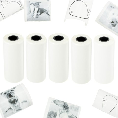 Rolki Papieru Termicznego Samoprzylepnego do Mini Drukarki MagiCat - 5 sztuk Rolki Papieru Termicznego Samoprzylepnego do Mini Drukarki MagiCat - 5 sztuk