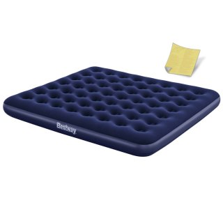 Materac Dmuchany Welurowy Dwuosobowy Bestway 67004 KING 203x183x22