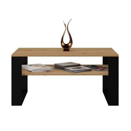 Ława Stolik Kawowy Modern Dąb Artisan – Czerń