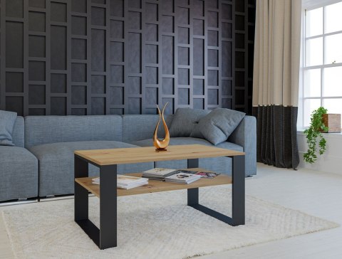 Ława Stolik Kawowy Modern Dąb Artisan – Czerń Ława Stolik Kawowy Modern Dąb Artisan – Czerń
