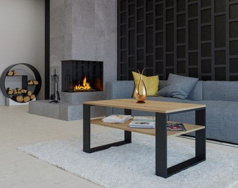 Ława Stolik Kawowy Modern Dąb Artisan – Czerń Ława Stolik Kawowy Modern Dąb Artisan – Czerń