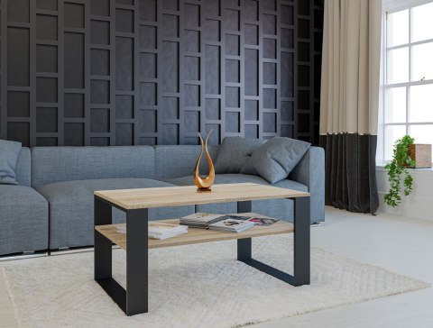 Ława Stolik Kawowy Modern - Dąb Sonoma Czarny Ława Stolik Kawowy Modern - Dąb Sonoma Czarny