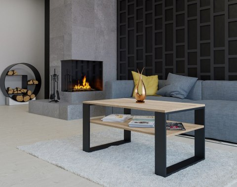 Ława Stolik Kawowy Modern - Dąb Sonoma Czarny Ława Stolik Kawowy Modern - Dąb Sonoma Czarny