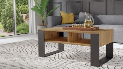 Stolik Kawowy Ława Modern - Dąb Artisan Czarny