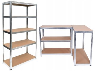 Regał magazynowy metalowy 180x90x40 5 półek 875 kg garaż piwnica MDF