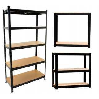 Regał Magazynowy 180x90x30 cm – Stal Ocynkowana, MDF