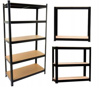 Regał Magazynowy 180x90x40 cm – Stal Ocynkowana, MDF