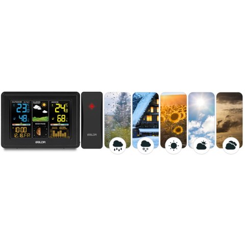 Bezprzewodowa Stacja Pogodowa BD-907 – Kolorowy Wyświetlacz, Czujnik Zewn.