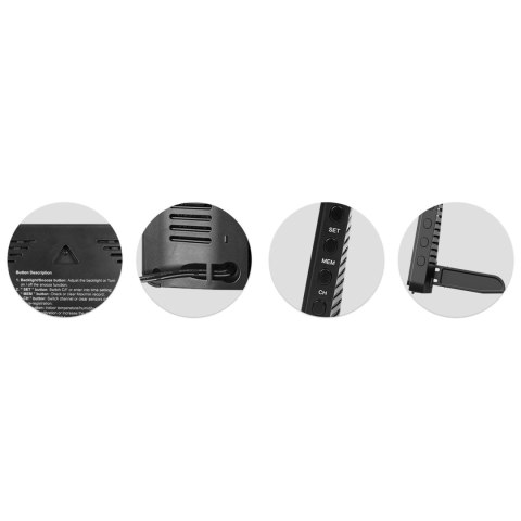 Stacja Pogodowa Bezprzewodowa DCF77 Czujnik Higrometr LED