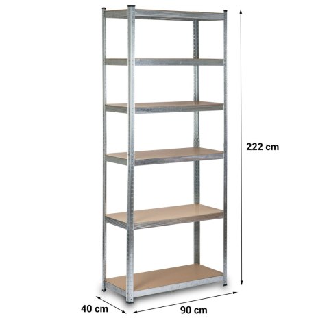 Regał Metalowy Magazynowy Humberg HR-814 222 x 90 x 40 cm Regał Metalowy Magazynowy Humberg HR-814 222 x 90 x 40 cm