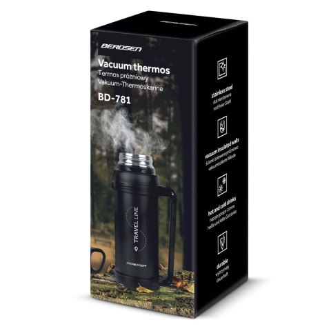 Termos próżniowy turystyczny z paskiem Berdsen BD-781 1500 ml Termos próżniowy turystyczny z paskiem Berdsen BD-781 1500 ml