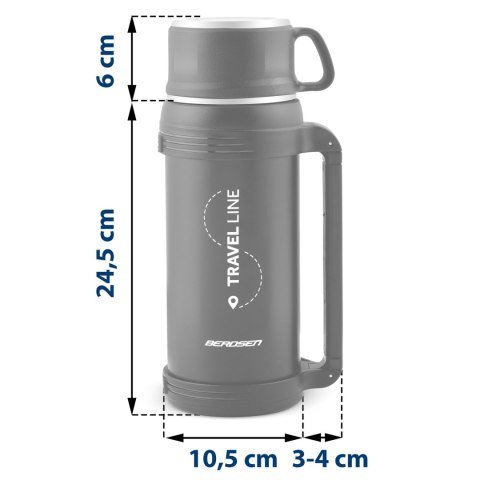Termos próżniowy turystyczny z paskiem Berdsen BD-781 1500 ml Termos próżniowy turystyczny z paskiem Berdsen BD-781 1500 ml