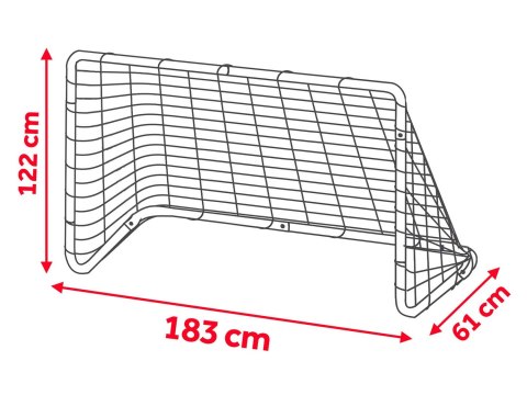 Duża Bramka Do Piłki Nożnej Neo-Sport 183x122 cm – Metalowa, Szybki Montaż Duża Bramka Do Piłki Nożnej Neo-Sport 183x122 cm – Metalowa, Szybki Montaż