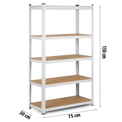 Regał Metalowy Magazynowy Humberg 4841 150 x 75 x 30 cm Regał Metalowy Magazynowy Humberg 4841 150 x 75 x 30 cm
