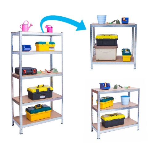 Zestaw 2 Sztuk Regałów Metalowych Magazynowych Humberg HR-810 150 x 75 x 30 cm 2 szt Zestaw 2 Sztuk Regałów Metalowych Magazynowych Humberg HR-810 150 x 75 x 30 cm 2 szt