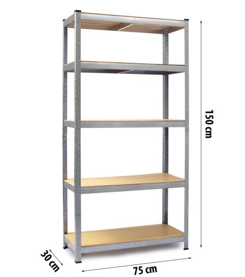 Zestaw 2 Sztuk Regałów Metalowych Magazynowych Humberg HR-810 150 x 75 x 30 cm 2 szt Zestaw 2 Sztuk Regałów Metalowych Magazynowych Humberg HR-810 150 x 75 x 30 cm 2 szt