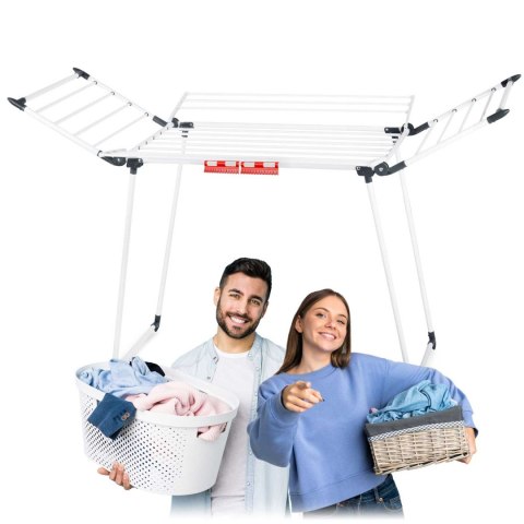 Suszarka na pranie 22m Massido Lina stojąca metalowa 4 skrzydła