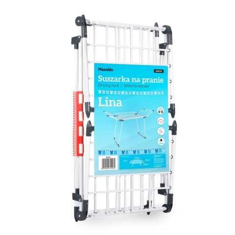 Suszarka na pranie 22m Massido Lina stojąca metalowa 4 skrzydła