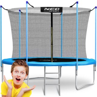 Trampolina Ogrodowa Neo-Sport 6ft/183cm z Siatką i Drabinką